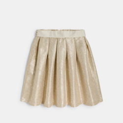 Jupe patineuse jacquard brodé doré Fille