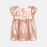 Robe chic à nœud irisée rose bébé fille