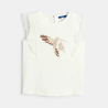 Débardeur volanté motif colibri blanc Fille Débardeur volanté motif colibri blanc Fille