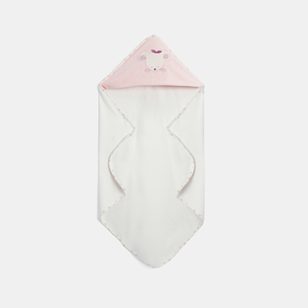 رداء استحمام اسفنجي على شكل فأر باللون الوردي للفتيات الصغيرات رداء استحمام اسفنجي على شكل فأر باللون الوردي للفتيات الصغيرات