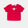 T-shirt manches courtes volantées rose bébé fille T-shirt manches courtes volantées rose bébé fille