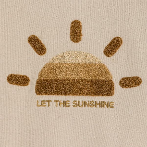 سترة من الصوف الناعم برسمة للشمس، باللون البيج للأطفال الصغار سترة من الصوف الناعم برسمة للشمس، باللون البيج للأطفال الصغار