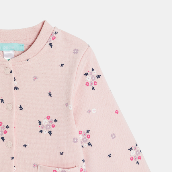 جاكيت من طراز تيدي من الميلتون باللون الوردي للفتيات الصغيرات جاكيت من طراز تيدي من الميلتون باللون الوردي للفتيات الصغيرات