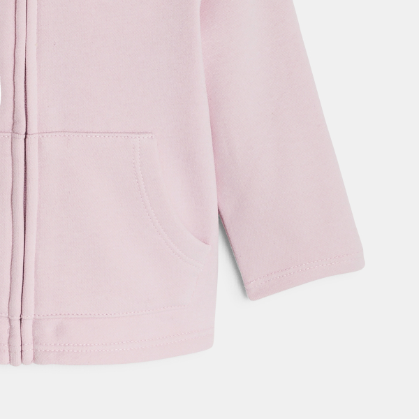 سترة بقلنسوة من الصوف الناعم، باللون البنفسجي للفتيات الصغيرات