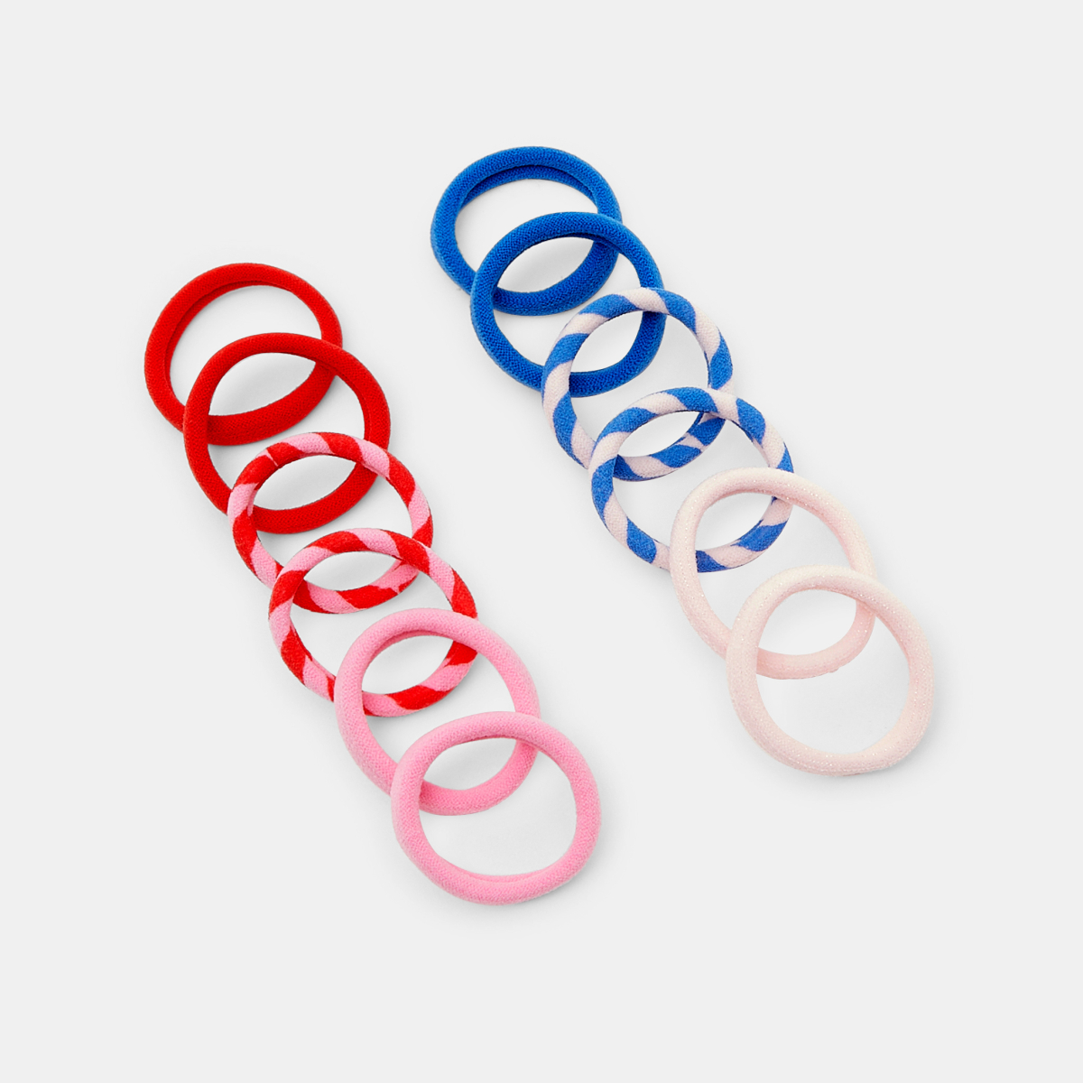 أربطة مطاطية للشعر فاخرة باللون الأحمر (طقم من 12 قطعة) للفتيات أربطة مطاطية للشعر فاخرة باللون الأحمر (طقم من 12 قطعة) للفتيات