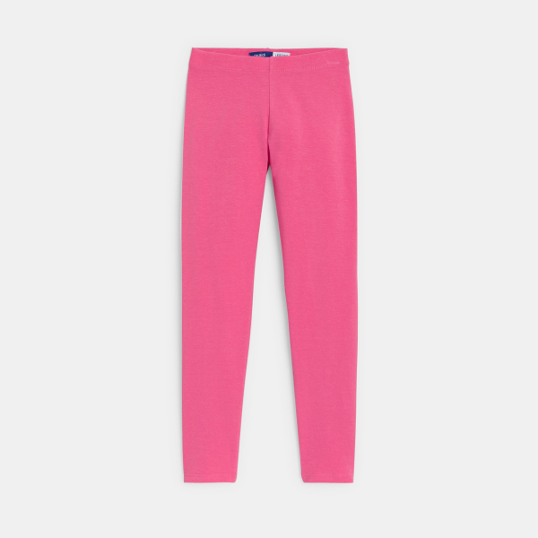 Leggings longs en jersey rose Fille Leggings longs en jersey rose Fille