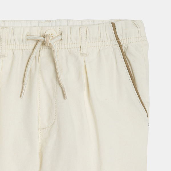 بنطلون بقصّة جزرة من الصوف بخصر مطاطي للأولاد بنطلون بقصّة جزرة من الصوف بخصر مطاطي للأولاد