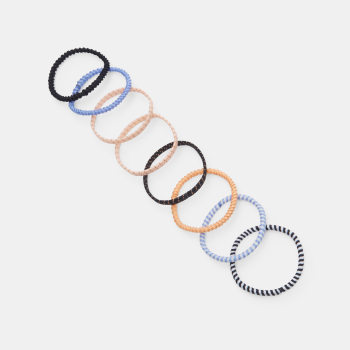 أربطة للشعر مطاطية ملونة )العبوة 8 قطع(