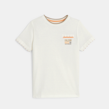 T-shirt manches courtes blanc Garçon