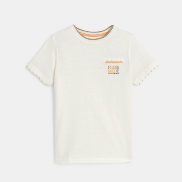 T-shirt manches courtes blanc Garçon T-shirt manches courtes blanc Garçon