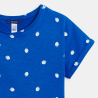T-shirt manches courtes motif fraise bleu Fille T-shirt manches courtes motif fraise bleu Fille