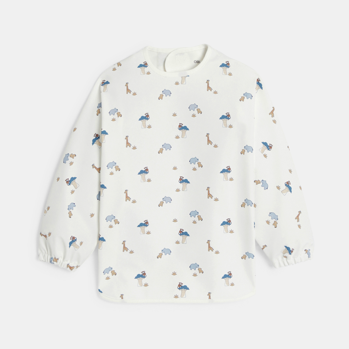 Tablier d'activités animaux bleu bébé garçon Tablier d'activités animaux bleu bébé garçon