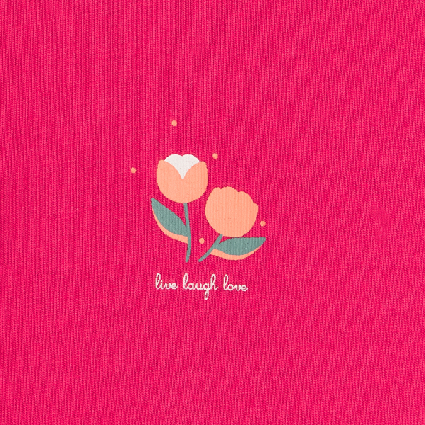 Dors-bien jersey tulipes rose bébé fille (lot de 2)