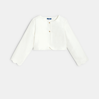 Veste courte style boléro blanc Fille