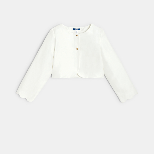 Veste courte style boléro blanc Fille