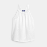 Débardeur uni détail crochet blanc Fille Débardeur uni détail crochet blanc Fille