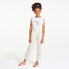 Pantalon droit paper bag blanc Fille Pantalon droit paper bag blanc Fille