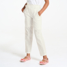 Pantalon droit paper bag blanc Fille Pantalon droit paper bag blanc Fille