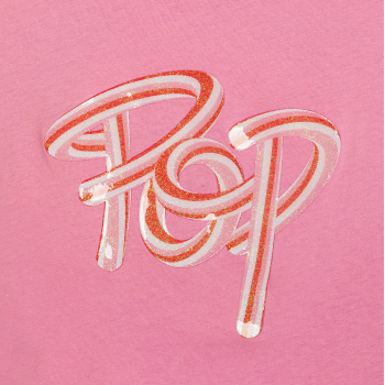 T-shirt à message pop rose Fille