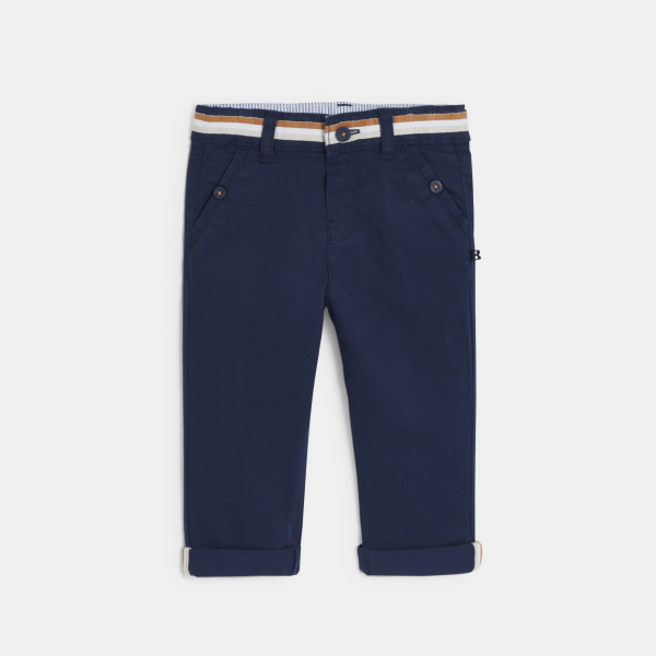 Pantalon chic coton fantaisie bleu bébé garçon Pantalon chic coton fantaisie bleu bébé garçon