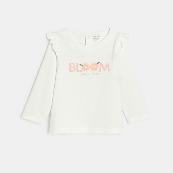 تيشيرت بأكمام طويلة برسمة حيوانات باللون البرتقالي للفتيات الصغيرات تيشيرت بأكمام طويلة برسمة حيوانات باللون البرتقالي للفتيات الصغيرات