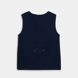 Veston en maille bleu...