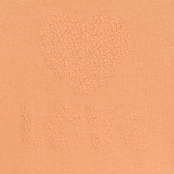 T-shirt à message love orange Fille T-shirt à message love orange Fille