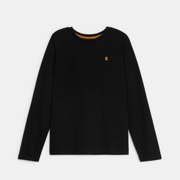 تيشيرت موحد بأكمام طويلة، باللون الأسود للأطفال الصغار. تيشيرت موحد بأكمام طويلة، باللون الأسود للأطفال الصغار.