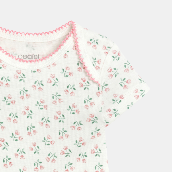 Body manches courtes col US rose bébé fille (lot de 3) Body manches courtes col US rose bébé fille (lot de 3)