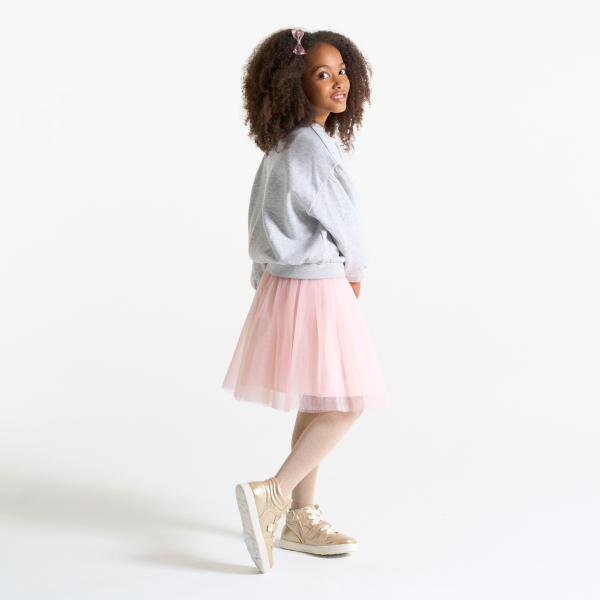 تنورة من التول بطيات، باللون الوردي، للفتيات تنورة من التول بطيات، باللون الوردي، للفتيات