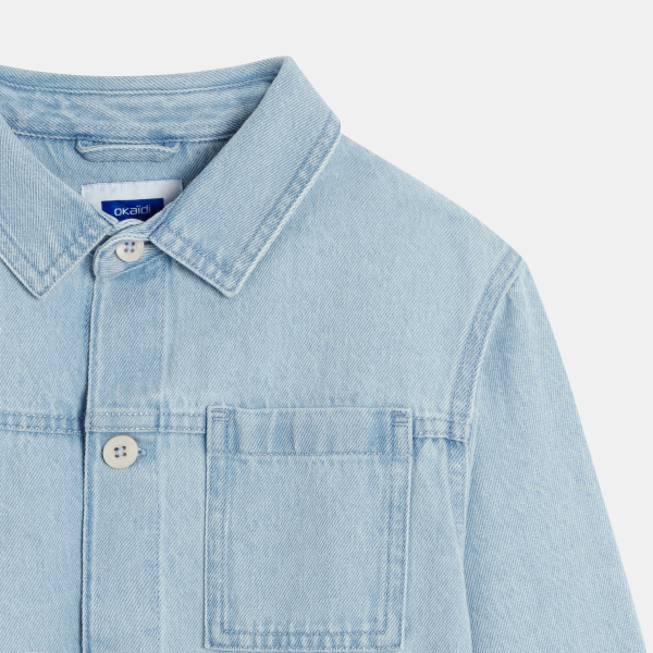 Veste workwear en jean bleu Fille
