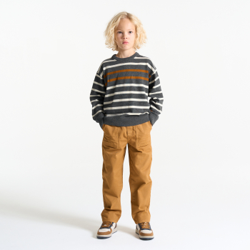 كنزة بحارة مخططة باللون البني للأولاد