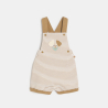Salopette courte rayée et body col polo marron bébé garçon Salopette courte rayée et body col polo marron bébé garçon