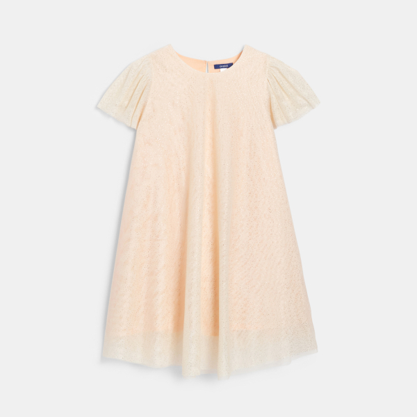 Robe de fête à paillettes nude Fille Robe de fête à paillettes nude Fille