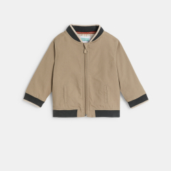 جاكيت من القطن والكتان، باللون البيج للفتيان الصغار
