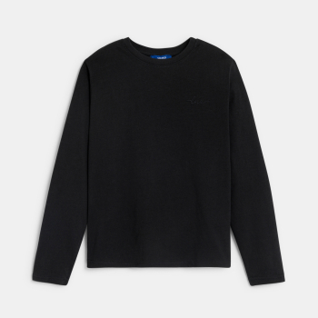 تيشيرت موحد مع تطريز لكلمة LOVE باللون الأسود للفتيات