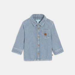 قميص فوقي مخطط باللون...