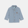 قميص فوقي مخطط باللون الأزرق للأولاد الصغار قميص فوقي مخطط باللون الأزرق للأولاد الصغار