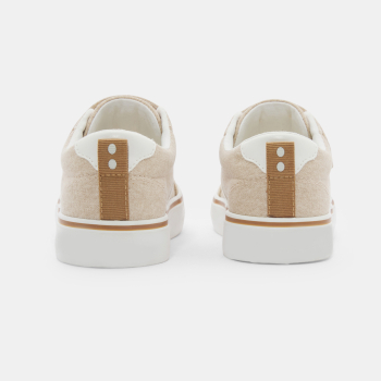 Basket basse toile beige garçon