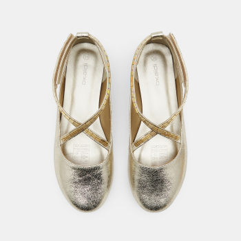 حذاء باليرينا متقاطعة بمظهر قزحي للفتيات