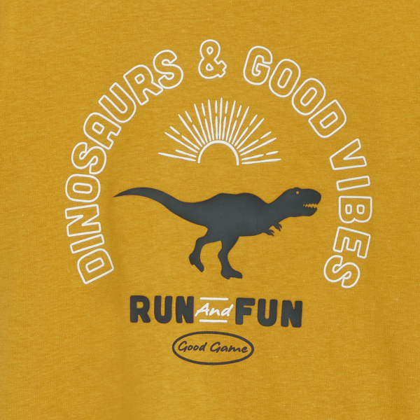 تيشيرت بأكمام قصيرة مطبوع عليه كلمات، باللون الأصفر الكاري للأولاد تيشيرت بأكمام قصيرة مطبوع عليه كلمات، باللون الأصفر الكاري للأولاد