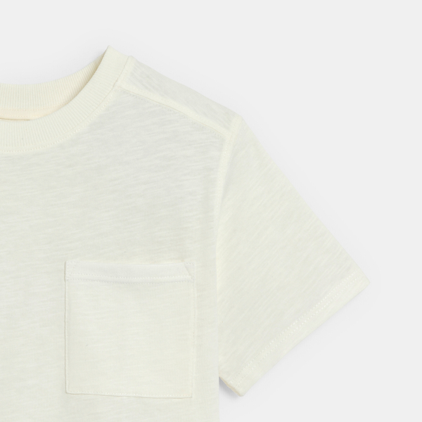 تيشيرت بأكمام قصيرة أبيض سادة للأولاد تيشيرت بأكمام قصيرة أبيض سادة للأولاد