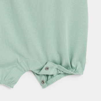 أفرول قصير زهري عليه صورة فراشة للطفلة الرضيعة