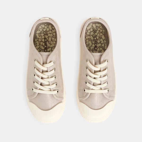 Tennis en toile gris irisé fille Tennis en toile gris irisé fille