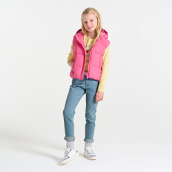 بنطلون جينز ضيق مع حزام باللون الأزرق للفتيات