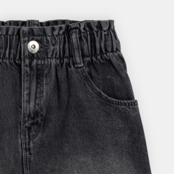 Short en jean noir délavé...