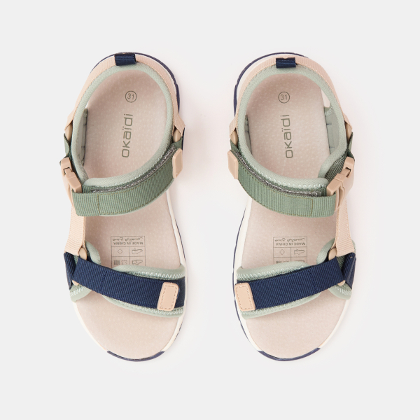 صندل لجميع التضاريس أزرق بشريط فيلكرو للأولاد