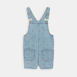 Salopette-short en jean...