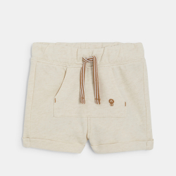 Short molleton beige bébé garçon