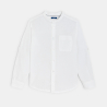 Chemise unie col Mao blanc Garçon Chemise unie col Mao blanc Garçon